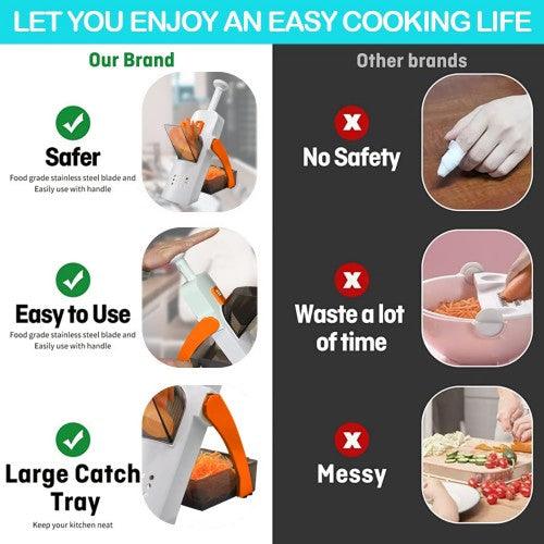 Multifunctional Vegetable Slicer Safe Slice Mandoline Adjustable Food Chopper - Toytexx Multifunctional Vegetable Slicer Safe Slice Mandoline Adjustable Food Chopper - Toytexx